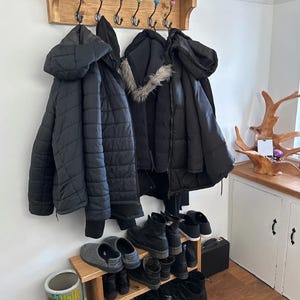 Rustic Scandinavian Wooden Shoe Storage Rack/Bench - 3 Tier Entryway/Mudroom Organiser imagem 16