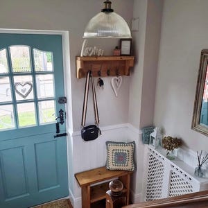 Rustic Scandinavian Wooden Shoe Storage Rack/Bench - 3 Tier Entryway/Mudroom Organiser imagem 8