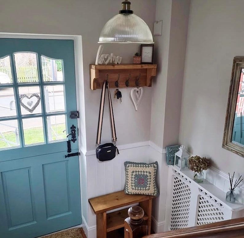 Rustic Scandinavian Wooden Shoe Storage Rack/Bench - 3 Tier Entryway/Mudroom Organiser imagem 8