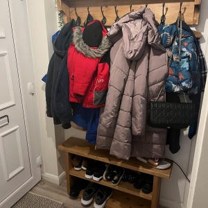Rustic Scandinavian Wooden Shoe Storage Rack/Bench - 3 Tier Entryway/Mudroom Organiser imagem 2