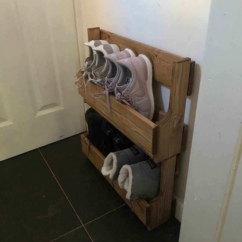 Handmade Upcycled Small Reclaimed Wooden Shoe Racks Rustic Etsy UK