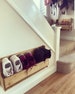 Unique shabby chic pallet wood floating shoe rack ideal storage solution 