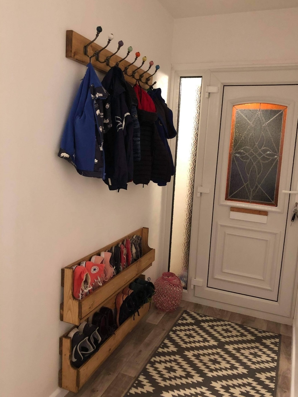 Unique Shabby Chic Pallet Wood Floating Shoe Rack Ideal Storage -   Israel