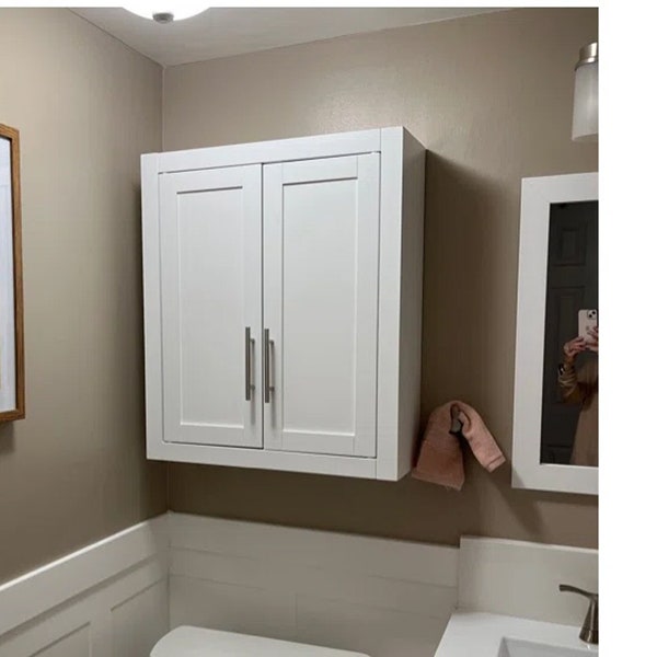 Wall Bathroom Cabinet | Bathroom Storage Cabinet | 26'' H X 22'' W X 8'' D Bathroom Cabinet | Vintage Cabinet | Wooden Cabinet