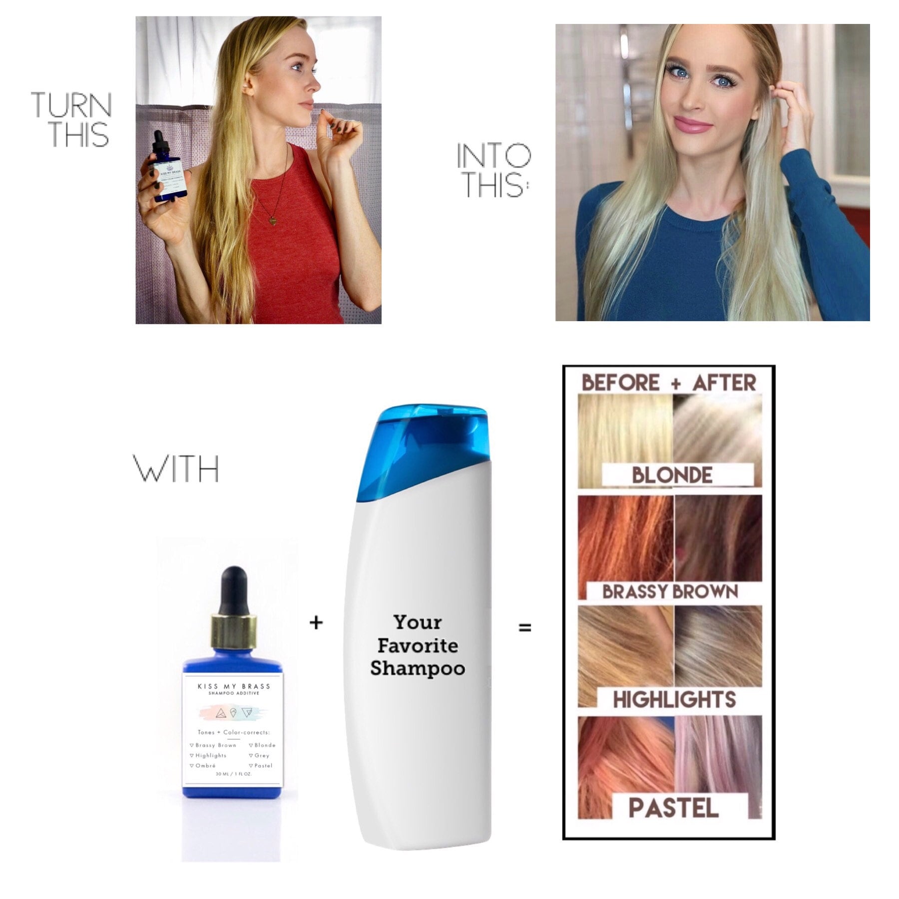 Kiss My Brass toning shampoo additive Make best purple Etsy