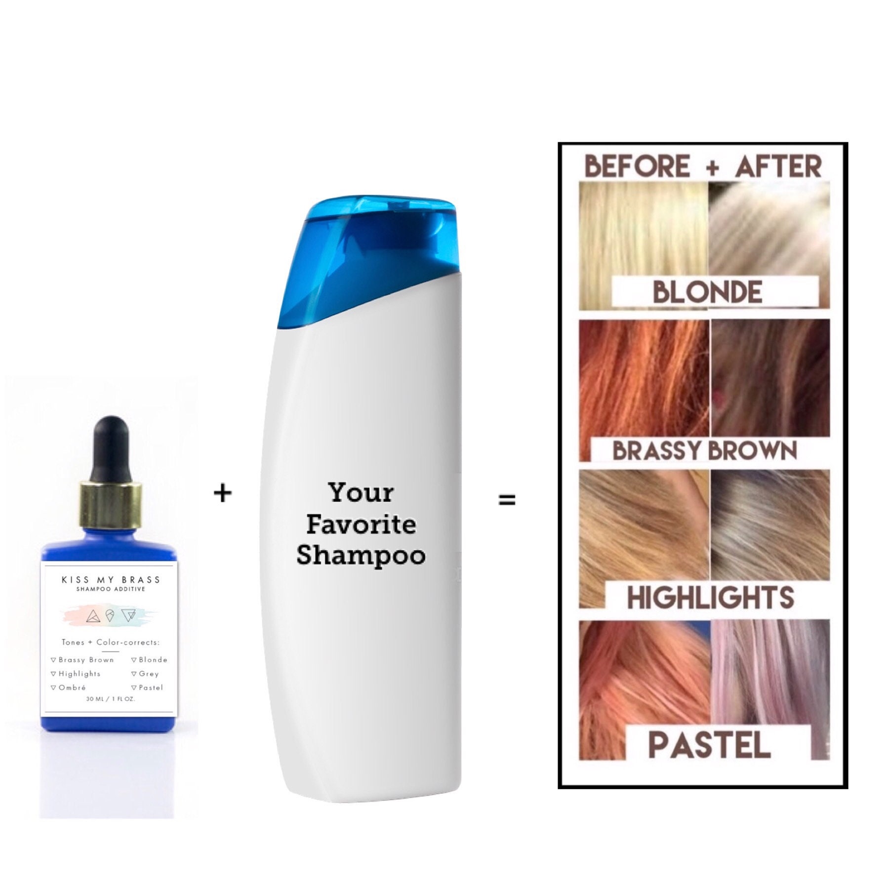 Kiss My Brass Toning Shampoo Additive: Make Best Purple - Etsy Kiss My Brass Toning Shampoo Additive: Make Best Purple - Etsy