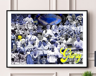 Spurs Geschichte - Limitierter Druck.  Tottenham Hotspur Dekor, Tottenham Hotspur Druck, Tottenham Hotspur Plakat, Tottenham Hotspur Art