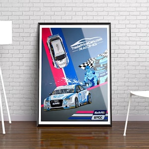 Trade Price Cars Racing - Limited Edition print. Audi art, BTCC wall art, Audi s3 print, Motorsport Wall Art, Audi gifts, BTCC gifts