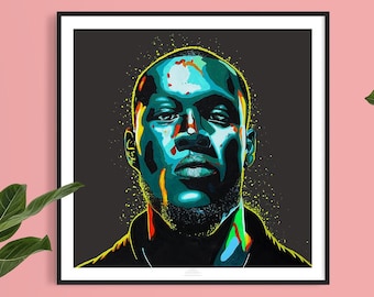 Stormzy - Limited Edition Print. Stormzy wall art, Hip Hop poster, Stormzy print, Stormzy poster, UK Grime print, British Rap poster