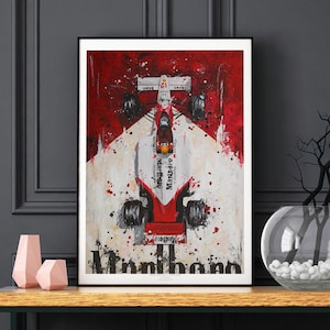 Ayrton Senna McLaren MP4-4 F1 - Limited Edition Print. Ayrton Senna F1 poster, Ayrton Senna F1 print, Ayrton Senna F1 wall art, F1 decor
