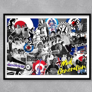 Mod Generation - Limited Edition Print.  Mod wall art, Mod Culture, Quadrophenia wall art, Paul Weller print, Northern Soul print, Mods art