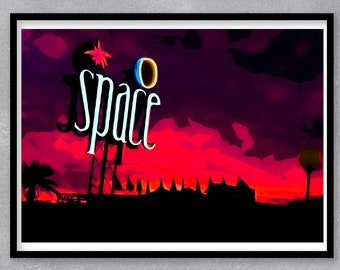 Ibiza Clubbing - Limited Edition Print. Ibiza Wall Art, Ibiza Travel Poster, Ibiza Print, Ibiza Poster, Ibiza Gifts, Sunset Wall Art