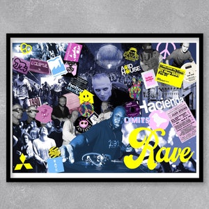 Rave Culture - Limited Edition Print.  Acid House Print, Acid House wall Art, Rave Poster, Hacienda Poster, 90s poster, Rave Culture print