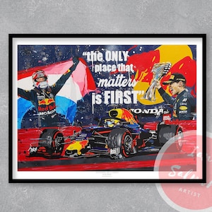 Max Verstappen F1 Champion - Limited Edition Print. Red Bull F1 print, Max Verstappen poster, Max Verstappen print, Max Verstappen wall art