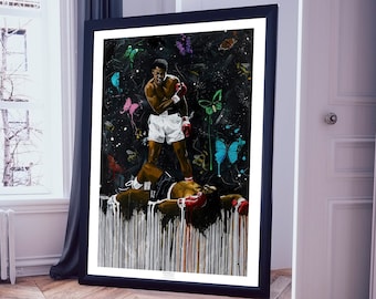 Muhammad Ali - Limited Edition Print. Muhammad Ali Poster, boxing poster, sports wall art, Muhammad Ali wall art, Muhammad Ali painting