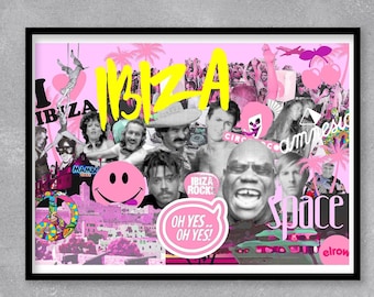 Ibiza Geschichte - Limitierter Druck. Ibiza Wandkunst, Ibiza Geschenke, Wham Druck, Eivissa Druck, Ibiza Kunstwerk, DC10 Ibiza Geschenk, Jamie Jones