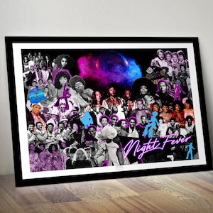 Night Fever 70s Disco - Limited Edition Print.  70s music print, 70s Disco Ball poster, 70s Disco Ball print, 70s Disco Ball wall art