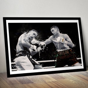 Josh Taylor vs Regis Prograis - Limited Edition Print.  Josh Taylor print, Boxing Wall Art, boxing poster, sports wall art, Boxing gifts