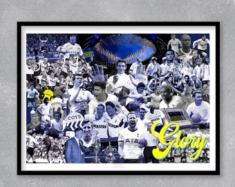 Spurs Geschichte - Limitierter Druck.  Tottenham Hotspur Dekor, Tottenham Hotspur Druck, Tottenham Hotspur Plakat, Tottenham Hotspur Art
