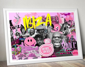 Ibiza Geschichte - Limitierter Druck. Ibiza Wandkunst, Ibiza Geschenke, Wham Druck, Eivissa Druck, Ibiza Kunstwerk, DC10 Ibiza Geschenk, Jamie Jones