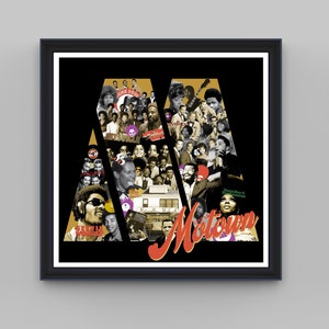 Motown History - Limited Edition Print. Motown Music Art, Motown Print, Motown Poster, Motown Records, Music Poster, Stevie Wonder print