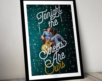 Richard Hawley - Limited Edition Print. Tonight the streets are ours, Richard Hawley Artwork, Richard Hawley Wall art, Richard Hawley poster