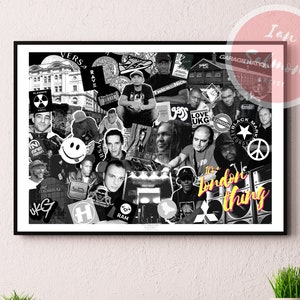 90s London Rave - Limited Edition Print. UK Garage print, Drum and Bass print, Drum and Bass poster, Drum and Bass wall art, 90s print