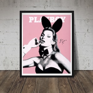 Kate Moss - Limited edition print. Kate Moss print, Fashion print, Kate Moss Poster, Fashion wall art, Kate Moss wall art, Pink Pop art