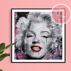 Marilyn Monroe - Limited Edition Print. Marilyn Monroe Wall Art, Marilyn Monroe poster, Marilyn Monroe painting, Marilyn Monroe wall decor