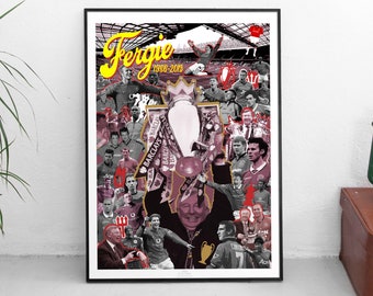 Alex Ferguson Tribute - Limited Edition Print. Alex Ferguson print, Manchester United print, Alex Ferguson poster, Manchester United poster