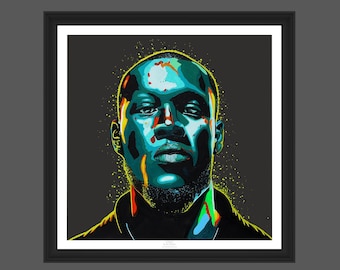 Stormzy - Limited Edition Print. Stormzy wall art, Hip Hop poster, Stormzy print, Stormzy poster, UK Grime print, British Rap poster
