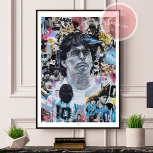Diego Maradona - Limited Edition Print. Diego Maradona Poster, Diego Maradona print, Diego Maradona wall art, Diego Maradona gift