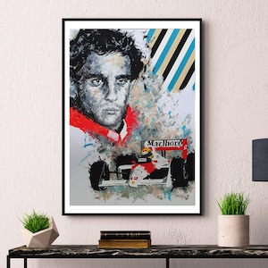 Ayrton Senna - Limited Edition Print.  Ayrton Senna Wall Art, Formula 1 Print, Formula 1 Wall Art, Motorsport Wall Art, McLaren F1 Wall Art