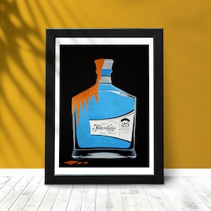 Flor De Cana - Impresión de edición limitada. Regalos de botellas de ron, impresión de Flor De Cana, impresión de botella de ron, regalo de Flor De Cana, arte de pared de Flor De Cana