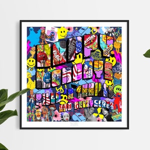 Happy Mondays Pills N Thrills - Limited Edition Print. Music Poster, Happy Mondays wall art, Happy Mondays poster, Rave print, 90s print