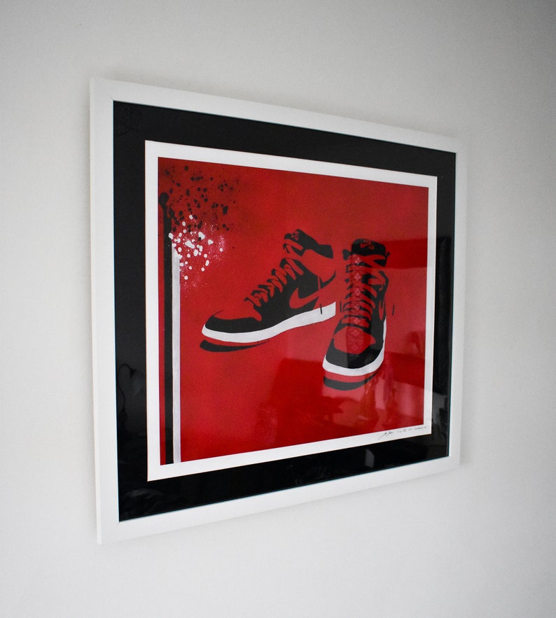 Air Jordan 1 Wall art Limited edition print Nike Air Jordan Etsy