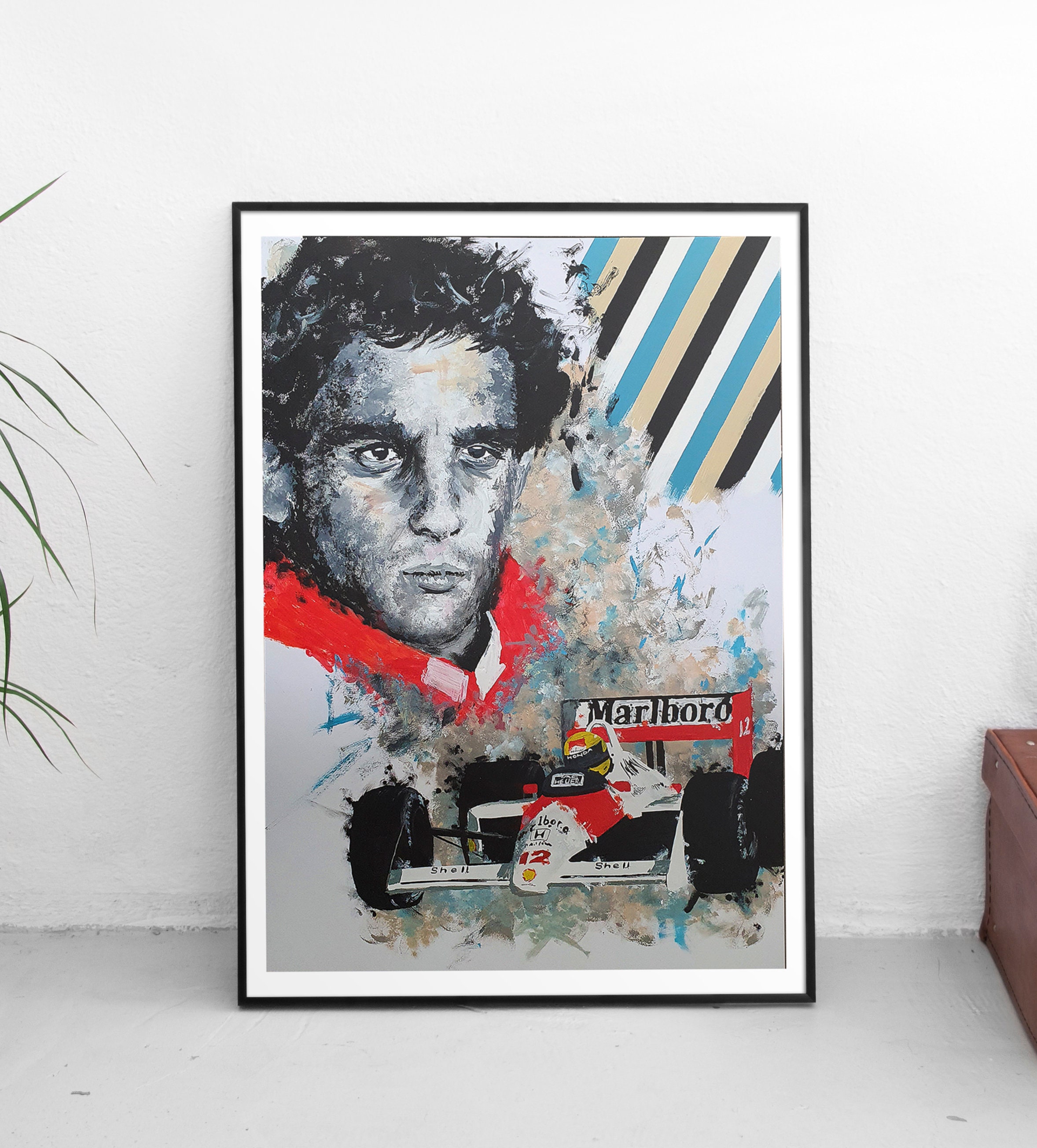 アイルトン・セナ - 限定版プリント。アイルトン・セナ ウォールアート
