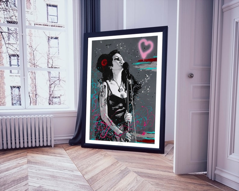 Amy Winehouse - Limited Edition Print. Amy Winehouse print, retailer Any Winehouse Wall art, Amy Winehouse framed poster, Amy Winehouse portrait