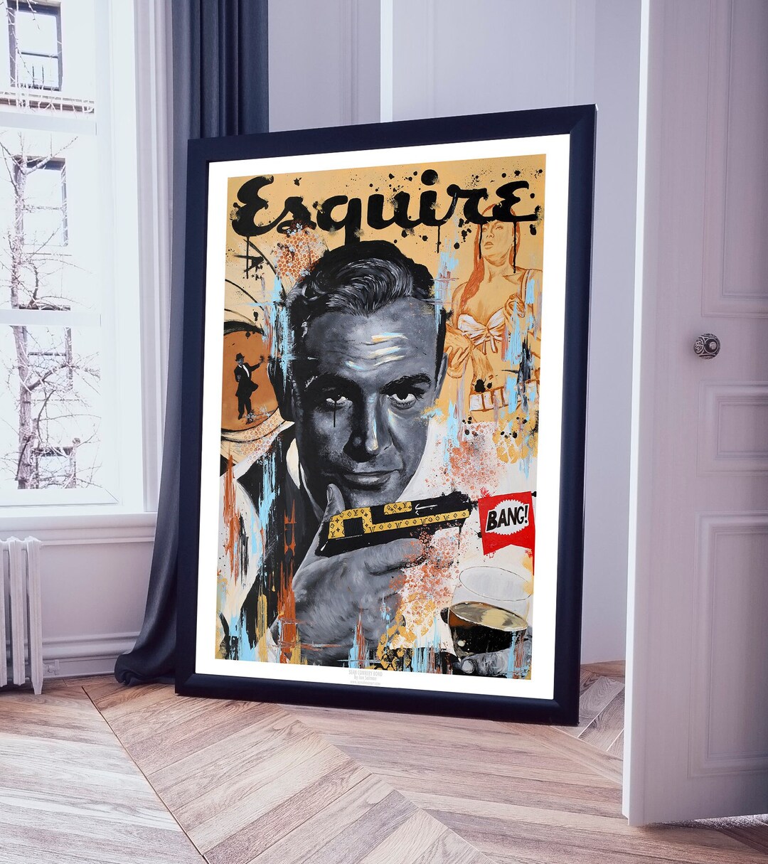 Sean Connery James Bond Limited Edition Print. Man Cave Wall Art, Sean ...