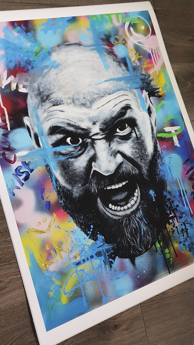 Tyson Fury Art Limited Edition Print Gypsy King Boxing Art | Etsy