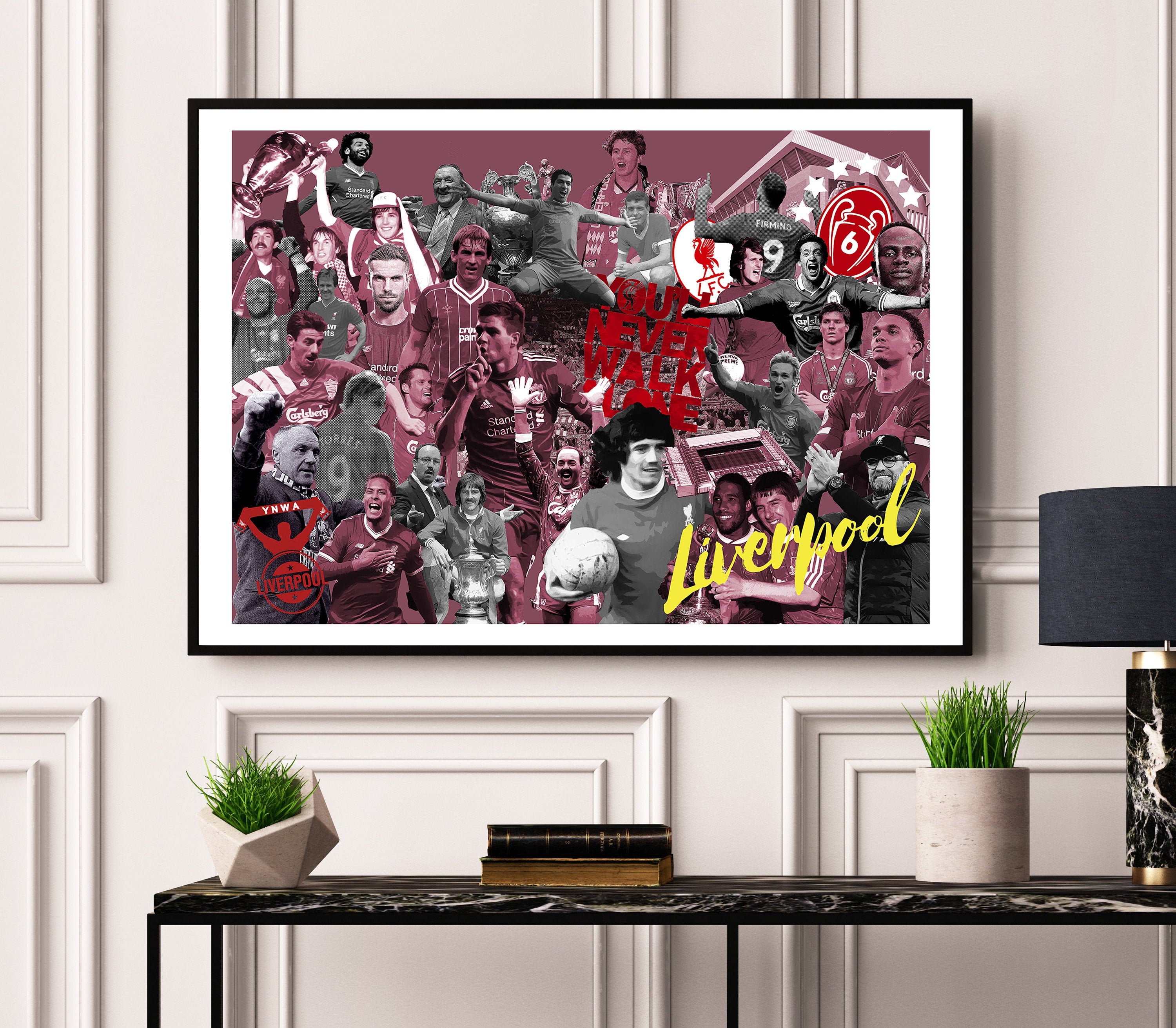 Liverpool FC History - Limited Edition Print.  Liverpool FC print, Football Wall Art, Liverpool FC Wall Art, Steven Gerrard poster, lfc gift