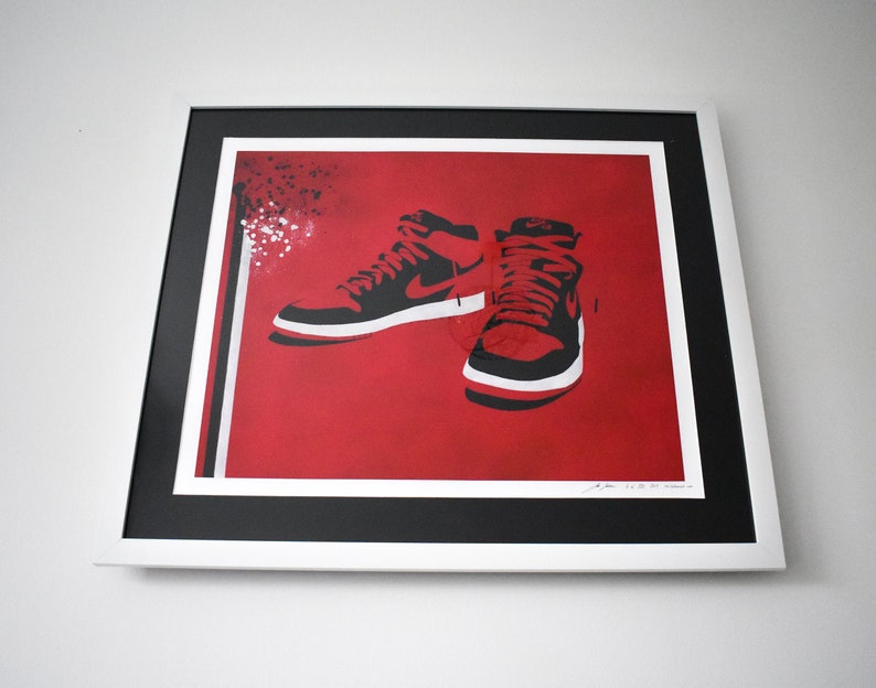 Air Jordan 1 Wall art Limited edition print Nike Air Jordan Etsy
