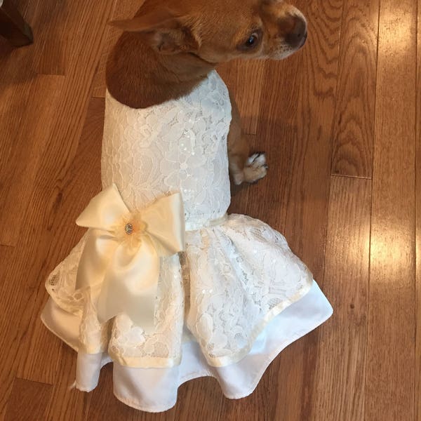 Wedding Dog Dress Etsy