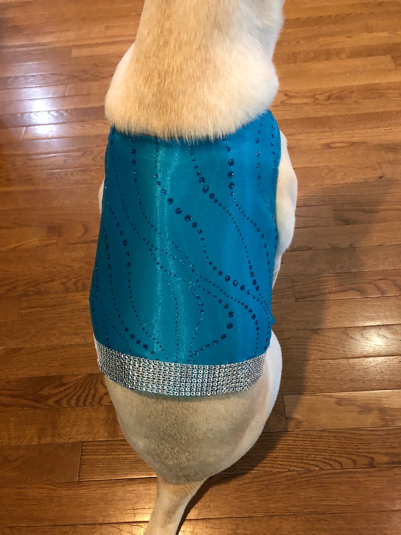 Fancy Dog Vest dog party shirt Blue Teal Dog tuxedo Dog wedding Vest Custom colors available wedding best man dog