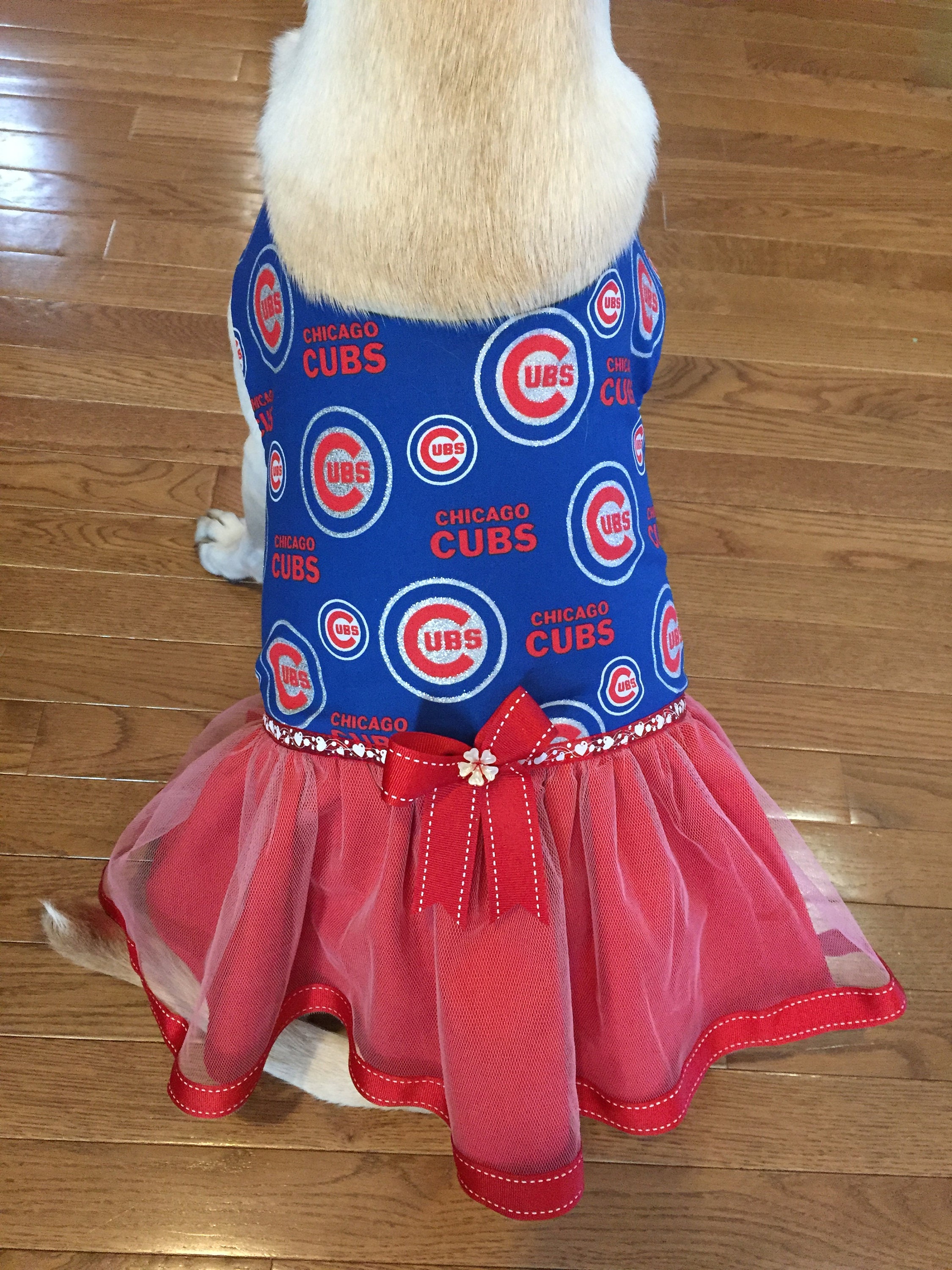 Chicago Cubs Dog Dress Dog Tutu Dress Cubs Tulle Dog Dress 