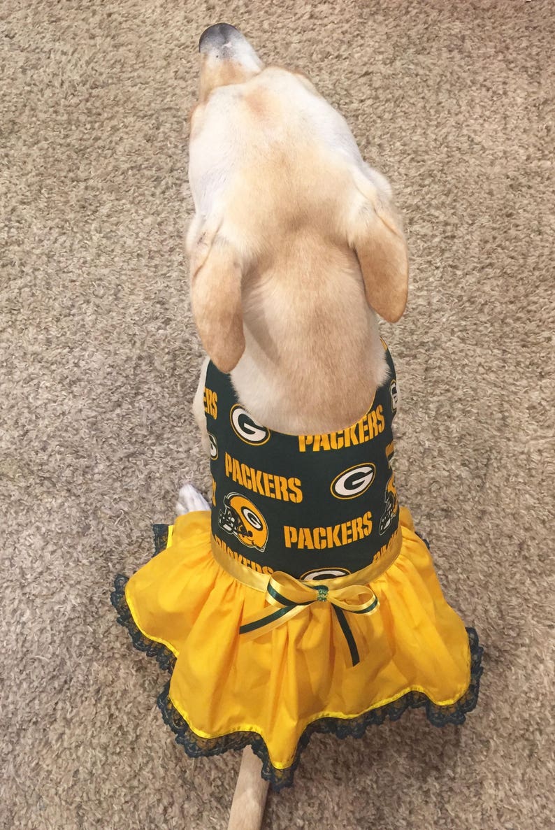 Dog TuTu Dress Green Bay Packers Dog Costume Green Bay Packers Dog Dress Packers Tulle Dog Dress