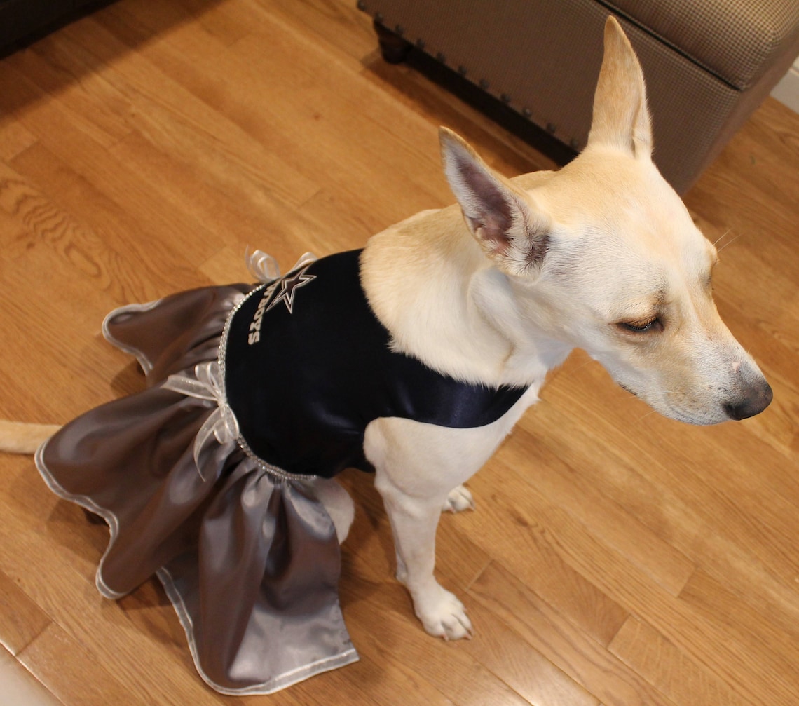 Dallas Cowboys Dog Dress Dog Satin Dress Dallas Cowboys Etsy