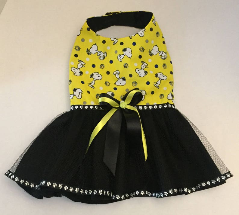 Snoopy Dog Dress Dog TuTu Dress Snoopy Tulle Dog Dress Etsy