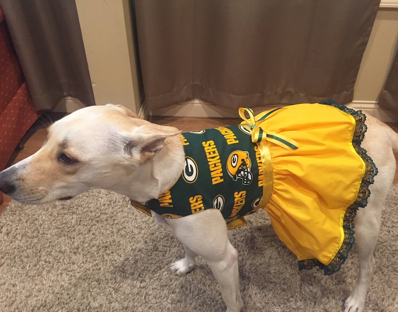 Dog TuTu Dress Green Bay Packers Dog Costume Green Bay Packers Dog Dress Packers Tulle Dog Dress