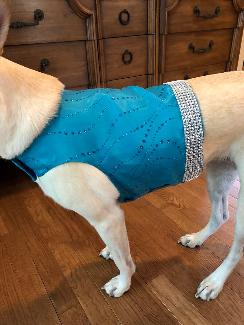 Fancy Dog Vest dog party shirt Blue Teal Dog tuxedo Dog wedding Vest Custom colors available wedding best man dog